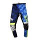 Pantaloni motociclete cross-enduro Unik Racing model MX01 culoare albastru/verde fluor