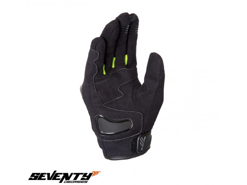 Manusi barbati Racing/Naked vara Seventy model SD-N14 negru/galben - degete tactile