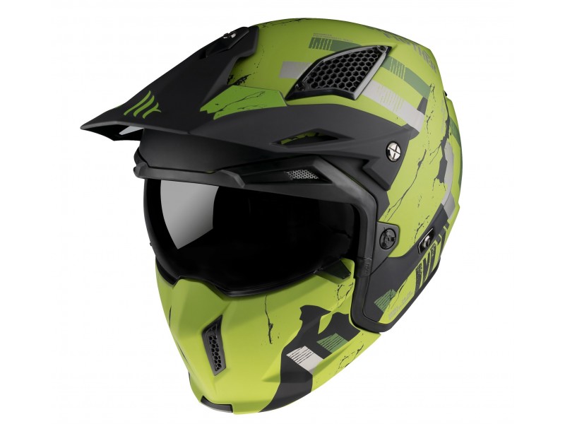 Casca MT Streetfighter SV Skull2020 A16 verde mat (ochelari soare integrati) - masca (protectie) barbie si cozoroc detasabile Casca MT Streetfighter SV Skull2020 A16 verde mat (ochelari soare integrati) - masca (protectie) barbie si cozoroc detasabile